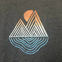 Mountain Lake Sunset Long Sleeve T-Shirt